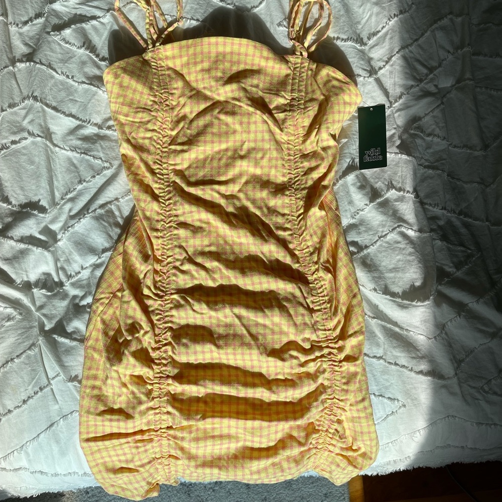 Colorful ruched dress